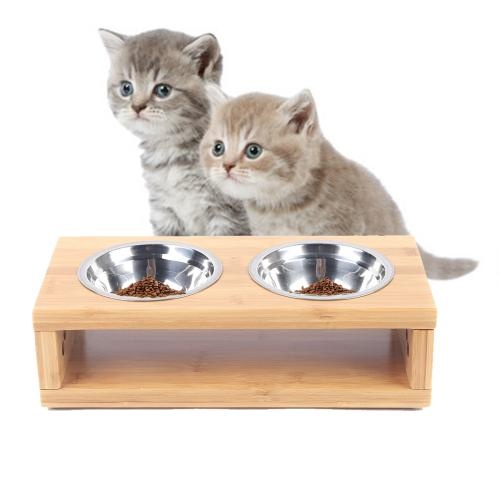 Double Bowls Food Water Stand